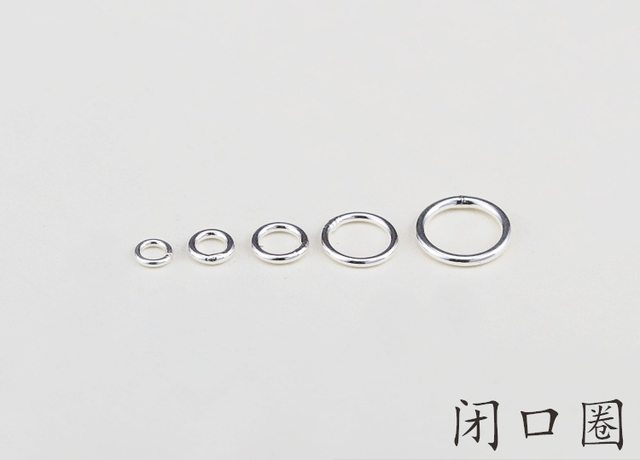 S925 sterling silver open ring closed mouth silver ring running ring pendant buckle hanging ring DIY bracelet necklace connection ring
