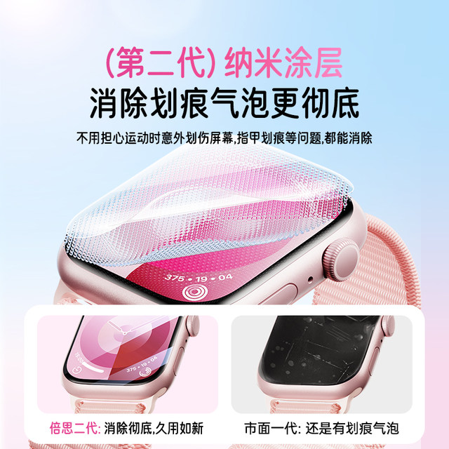 Beisi suitable for iwatch protective film s11/10 Apple watch SE3 protective film s9 protective film applewatchs8 film s7 watch film SE2 hydrogel film s6/5/4 soft film tempering film