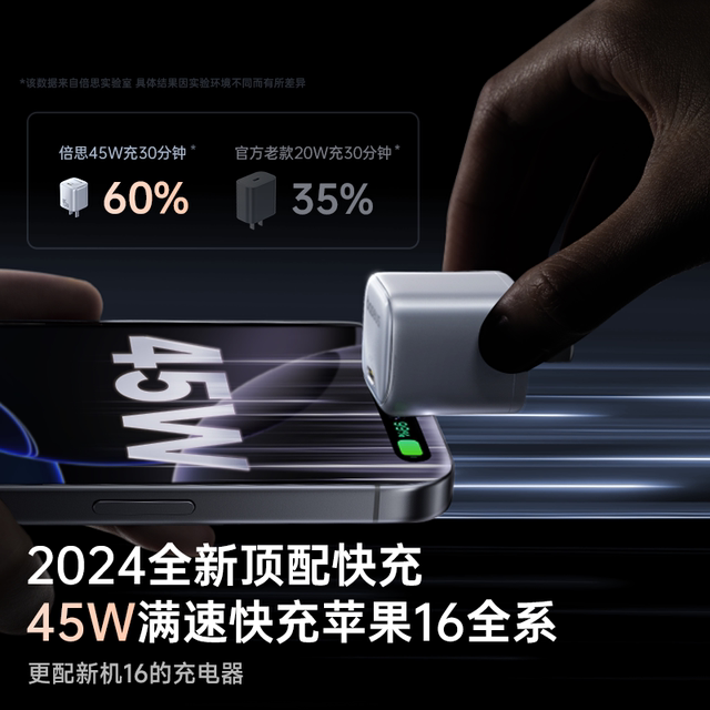 Beisi Tongxin Charging 45W/40W Charging Head Applicable to Apple 17 Promax Charging iPhone 17 Fast Charging Head GaN Mobile Phone 16 Plug 17Air