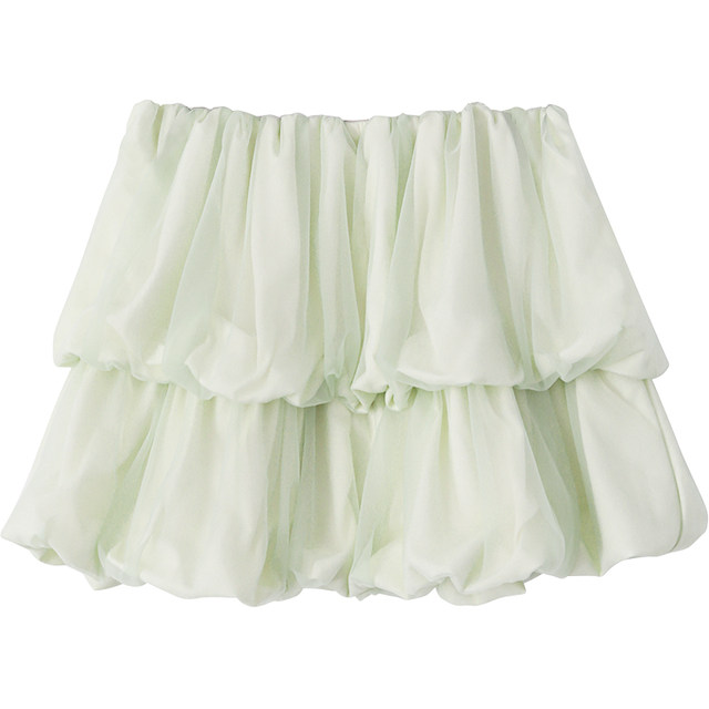 Summer and Korean mesh puffy skirt high waist design fashionable small temperament skirt women