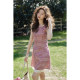 
Ximeng 2025 new summer Korean unique temperament skirt high-end small red plaid dress