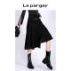Lapargay Napaja 2023 new women's black skirt personalized fashion asymmetrical mid-length skirt