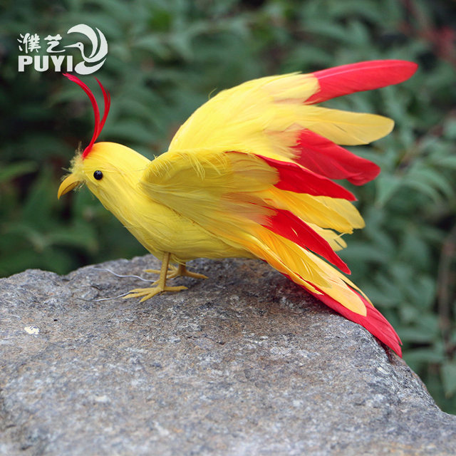 Simulation magpie feather ornaments craftsmanship gardening props fake bird non -living body home jewelry decoration hot -selling living room
