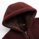 Good quality mother winter clothes ferret plus velvet thickened hooded jacket warm medium-length lamb velvet grandma cotton jacket
