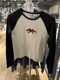 BM official website casual long-sleeved T-shirt spring and autumn new double gun embroidery color-blocking versatile slim temperament pure cotton top for women