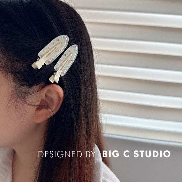 Sweet dopamine markless hair clip cute girl versatile side bangs clip cartoon fruit hair duckbill clip