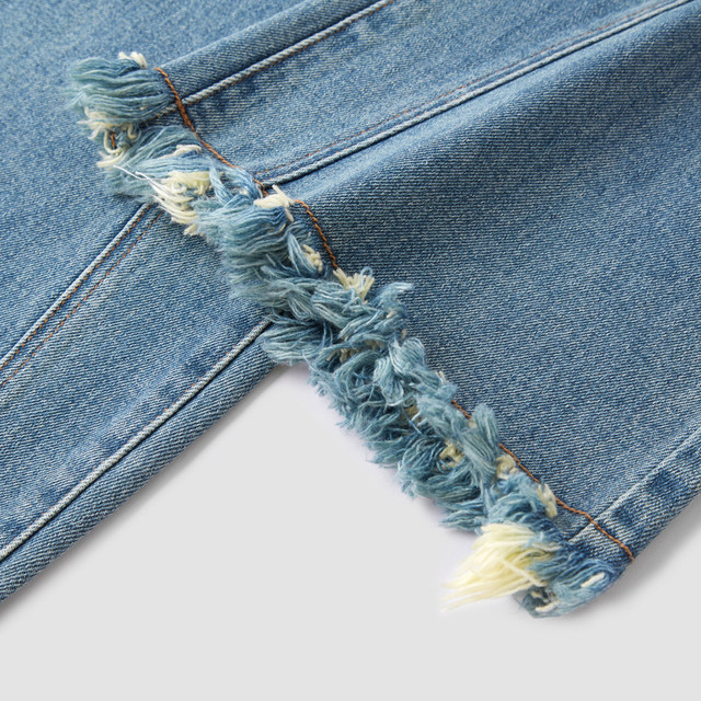 [The same model of the mall] Senma jeans women's hair side trousers street personality 2023 winter new flared pants port wind
