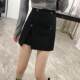 Irregular skirt women's clothing 2025 spring and autumn new fashionable high-waisted slit skirt to make you look slim and hip short skirt