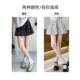 White floral short skirt for women 2025 new summer thin cake a-line skirt small high-waisted fluffy skirt
