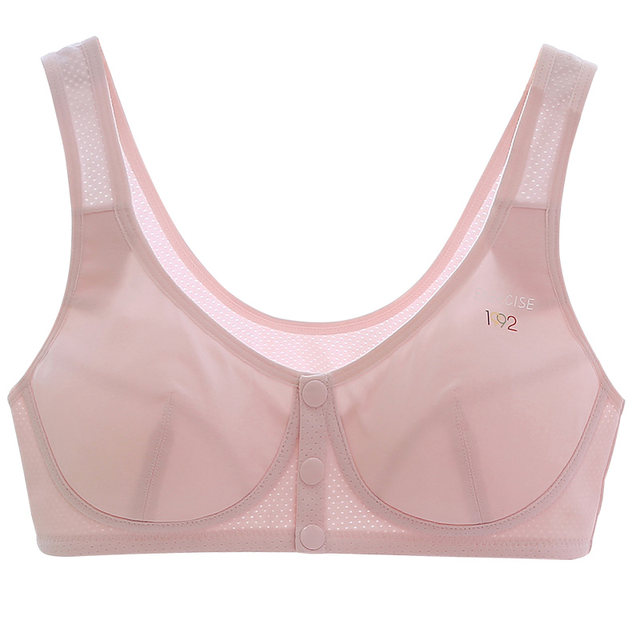 Girls' underwear development period junior high school student 15-year-old high school student large size anti-sagging and styling cotton front buckle bra