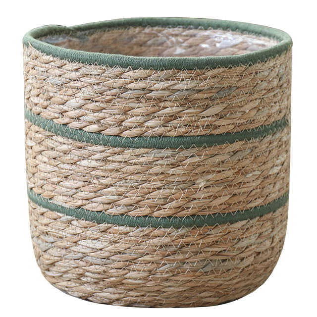 
Nordic style rattan flower basket flower pot green plant pot decoration large set of pots for home living room balcony floor-standing basin storage basket