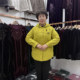 
Middle-aged mother's new winter hooded cotton coat outer mid-length knitted splicing 40-50 year old cotton coat