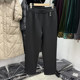 Middle-aged mother's new style of elastic waist straight pants for women in autumn and winter 2024 casual plus velvet foot sports pants coffee color