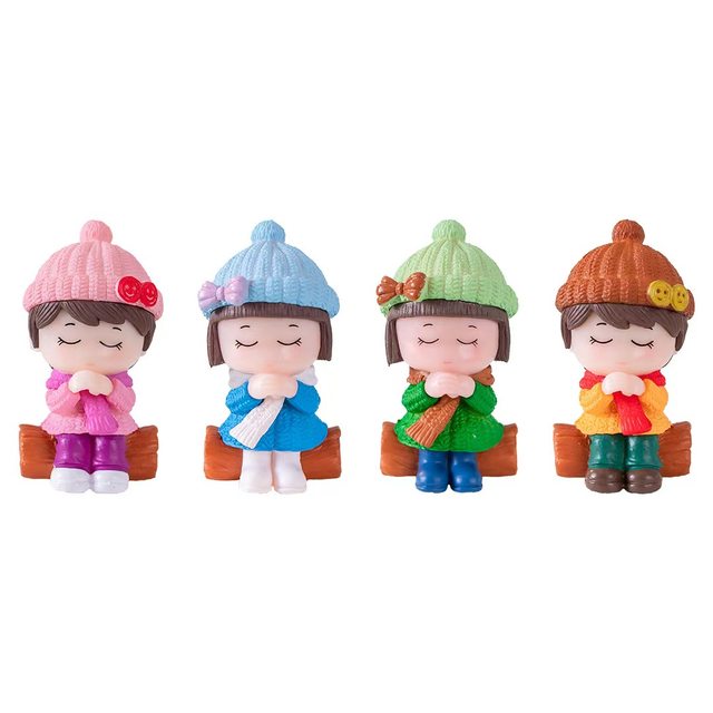 Micro landscape sweater wishing couple boy and girl doll figure blind box decoration accessories car desktop small ornaments