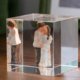 Micro landscape creative realistic kissing couple doll diy decoration crystal ball accessories mini desktop small ornaments