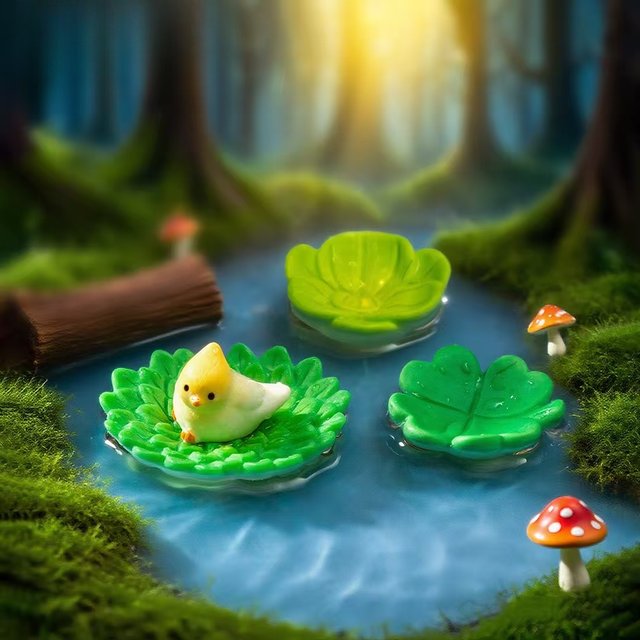 Creative floating ginkgo sycamore leaves fish tank gardening diy decoration accessories micro landscape ornaments