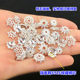 s925 sterling silver silver snowflake zircon flower holder spacer crystal bracelet braid braid necklace DIY accessories