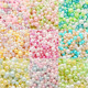 3-8mm ABS hole-mixed color imitation pearl handmade loose beads DIY material hairpin bracelet accessories
