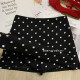 AME2025 summer new Korean version versatile slim 2 side zipper polka dot suit skirt A-line skirt hip short skirt
