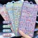 Sanrio 3D relief stickers gem stickers Melody Kuromi stickers children's handbook painting hollow princess acrylic
