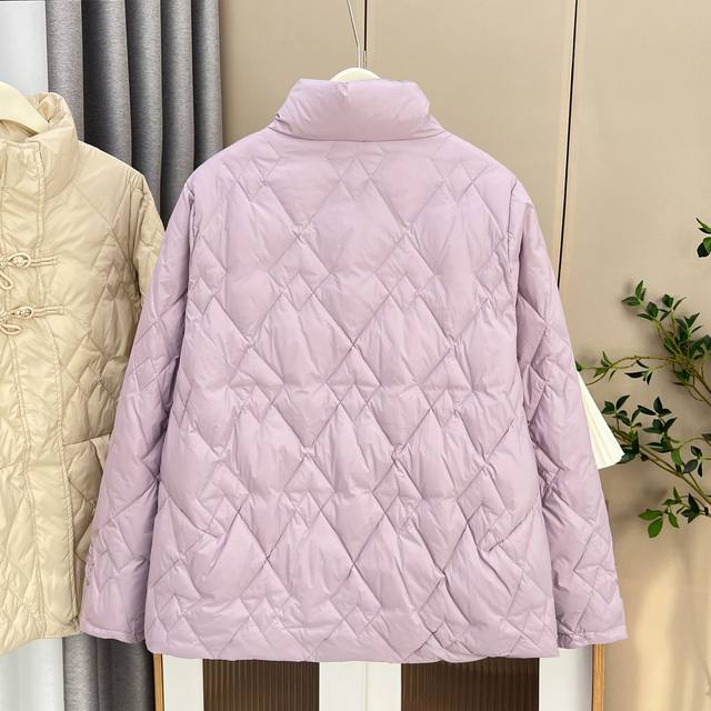 300 large size thin down jacket for women 200 Jin [Jin equals 0.5 kg] Fat mm winter plus fat plus loose stand collar short thermal jacket