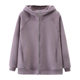 Large size plush jacket for women 200Jin [Jin equals 0.5kg] fat mm winter plus velvet thickening casual loose slimming hooded cardigan sweatshirt