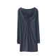 Spring and Autumn new women's long-sleeved V-neck dress Korean midi skirt solid color loose fashionable casual temperament
