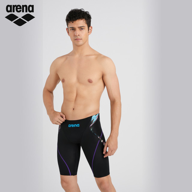 
arena Arena 2025 new men's competitive professional training sports close-fitting five-point knee-length swimming trunks