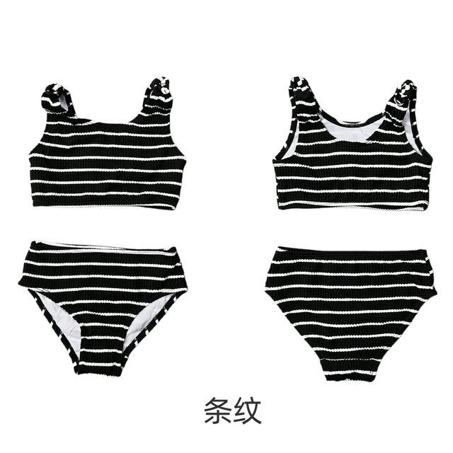 Amber single Korean children's split vest swimsuit girl baby texture pattern girl triangle bikini