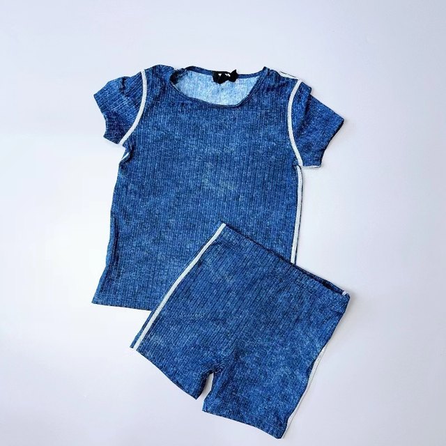 Amber children's TRY short-sleeved split swimsuit for boys and girls surfing simple pit strip sports and leisure children
