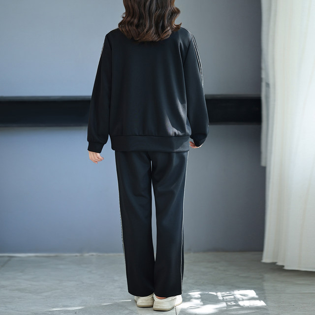 Western-style mother suit, new two-piece suit for fat people, a complete set of outfits for fat people, extra-large size coats and cardigans