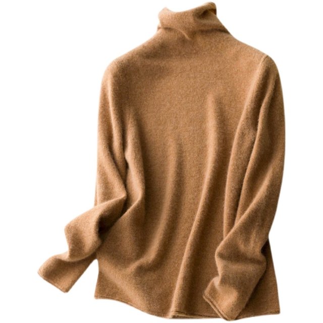 
Year-end clearance! Winter pile-neck cardigan for women, short knitted sweater, turtleneck sweater, women's bottoming cashmere sweater