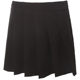 Plus size women's high-waisted A-line pleated skirt for slimming and slightly fat women. Short black skirt for fat people. Temperament
