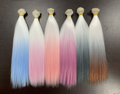 taobao agent [Dyeing] BJD .sd. Cotton doll hair row of high temperature wire stain 25cm straight hair multi -color optional