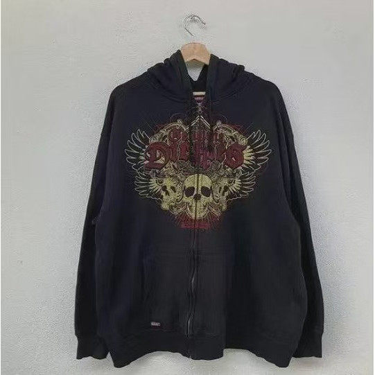 American retro hoodie Y2K Harajuku hip-hop graphic sweatshirt casual pullover sportswear jacket European and American girls