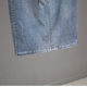 2025 spring and summer lace-up denim skirt for women with high waist elastic hip slit skirt trendy and fashionable mid-length skirt