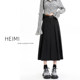 Gray suit skirt for women in spring, summer and autumn pocket design A-line skirt with high waist mid-length slit pleated skirt