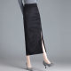 Women's Spring and Autumn Medium-Length Spring 2025 New Slim Slit Retro Chinese Style Cheongsam One-Step Skirt

