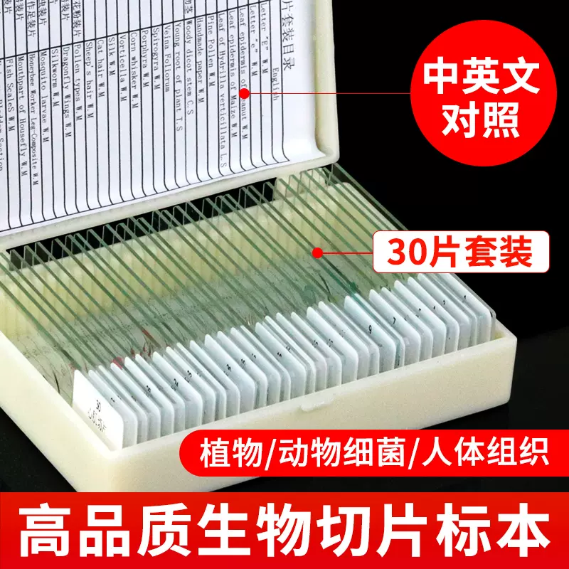 生物显微镜观察标本儿童实验套装制作动物植物细胞载玻片材料中学生