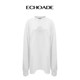 ECHOADE's classic continuation of the exquisite round neck, Oversized dropped shoulders, large profile embroidered long-sleeved T-shirt
