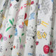 Spring new Korean version small fresh high waist slim A-line large hem skirt commuting cartoon printed mid-length cotton skirt
