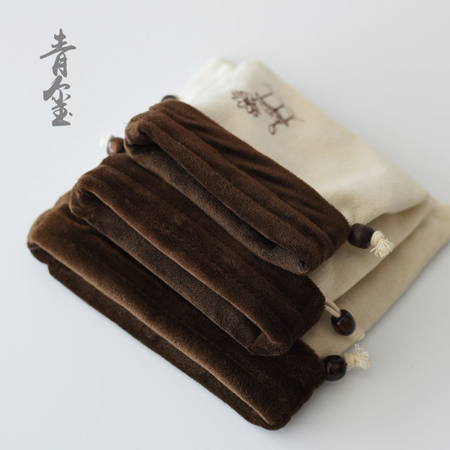 Wenwan Plate Beads Small Tile Cloth Bag Jewelry Bundle Drawstring Storage Bag Master Cup Tea Cup Packaging Bag