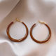 Retro Hong Kong style brown large earrings earrings for women with high-end earrings 2025 new hot plain earrings