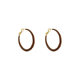 Retro Hong Kong style brown large earrings earrings for women with high-end earrings 2025 new hot plain earrings