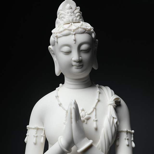 Dai Yutang Dehua white porcelain Lin Jianping porcelain standing statue ...