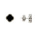 925 silver needle four-leaf clover front and rear earrings niche design ins style earrings small and exquisite earrings