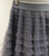 Mesh ruffled temperament skirt women's European station 2023 autumn and summer new model long skirt slimming cake skirt