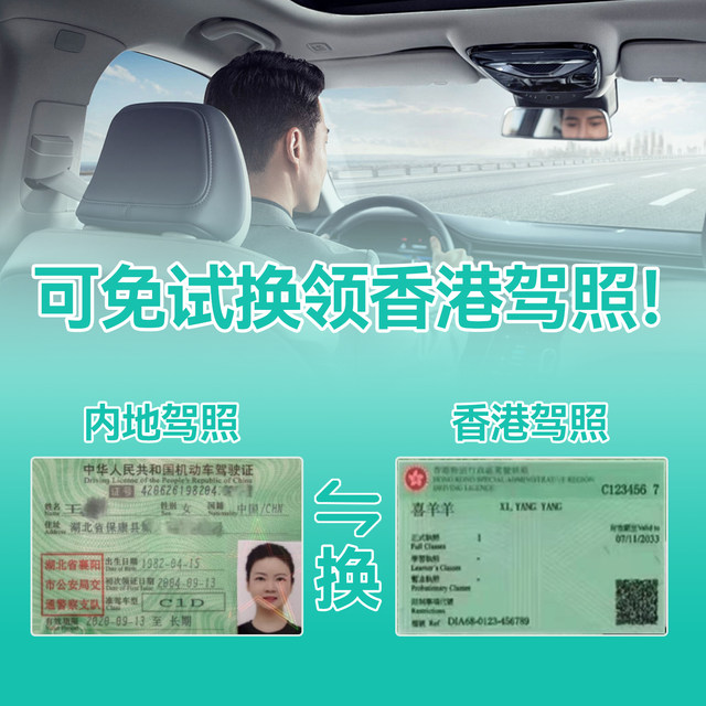 Hong Kong driver's license is not tested and replaced. Application for Hong Kong driver's license is changed from mainland China to Hong Kong driver's license. Australia and Taiwan