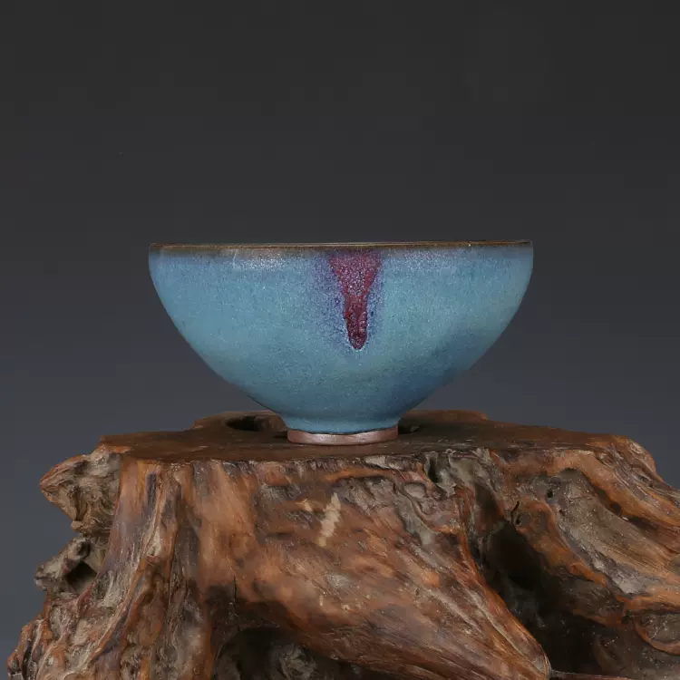 鈞窯藍釉茶碗-