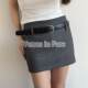 European and American style retro fashionable and simple legs showing long anti-exposure side zipper hip belt suit short skirt skirt women